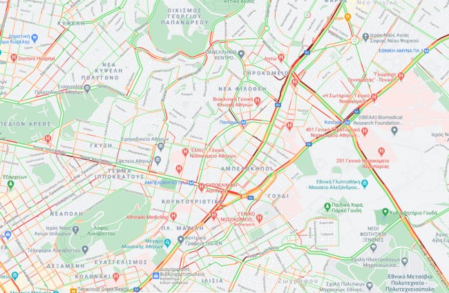 Κυκλοφοριακό χάος στους δρόμους της Αθήνας - Πού υπάρχει μποτιλιάρισμα
