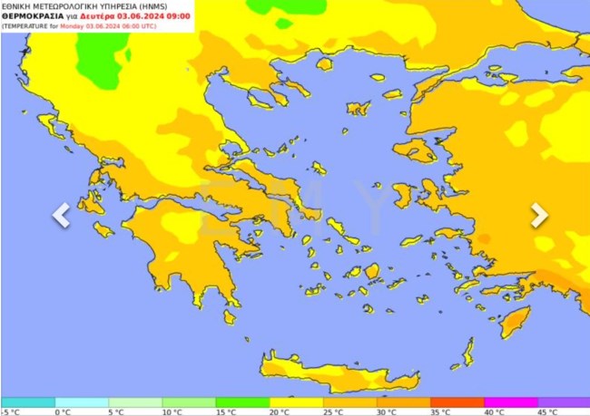 θερμοκρασίες