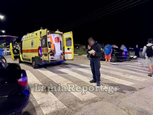 Σοβαρό τροχαίο με τραυματίες τη νύχτα στη Λαμία [εικόνες]