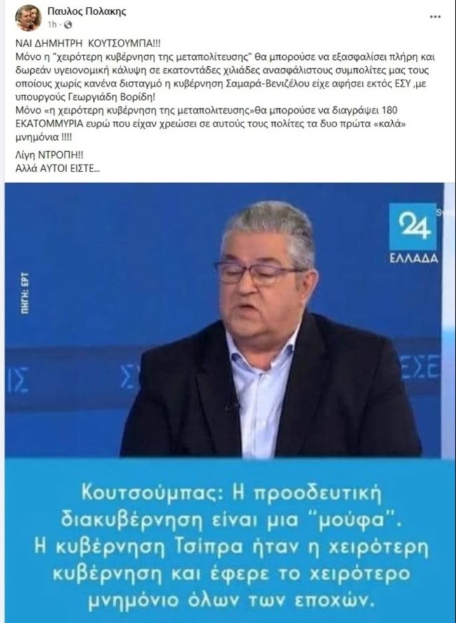 ανάρτηση Πολάκη