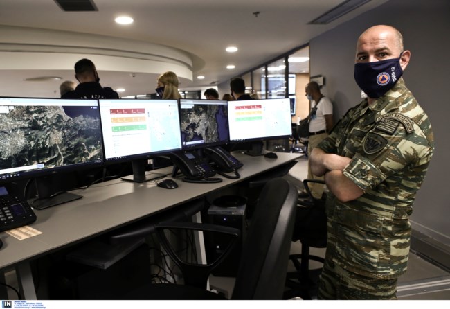Ο Κυριάκος Μητσοτάκης στην Πολιτική Προστασία