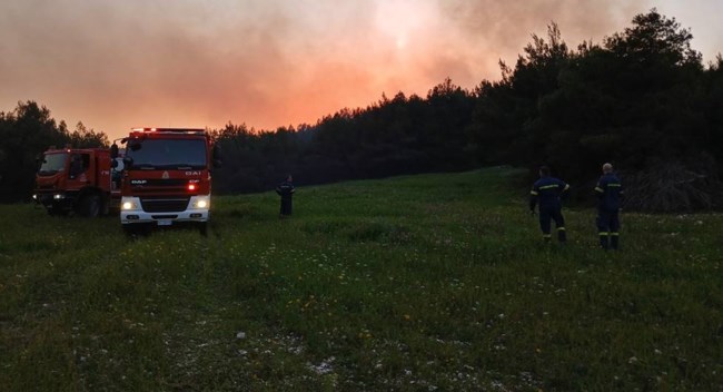 Φωτιά στη Ζάκυνθο: Καίγεται δασική έκταση με ανέμους 8 μποφόρ - Στο νησί δυνάμεις της Πυροσβεστικής από τη δυτική Ελλάδα