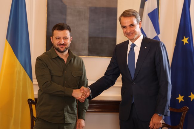 Τι συμφώνησαν Μητσοτάκης και Ζελένσκι: Εκπαίδευση Ουκρανών πιλότων στα F-16 και ανοικοδόμηση Μαριούπολης