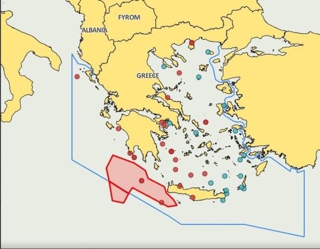 Νέα NAVTEX: Επεκτείνεται το επιχειρησιακό πεδίο για τις έρευνες νοτιοδυτικά της Κρήτης και της Πελοποννήσου