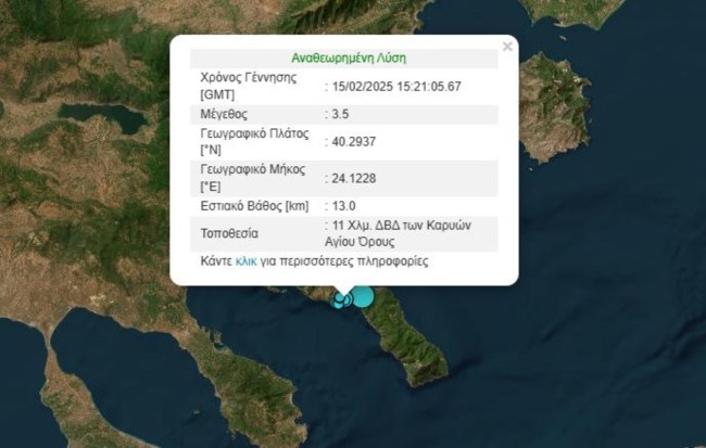 Σεισμός Άγιο Όρος