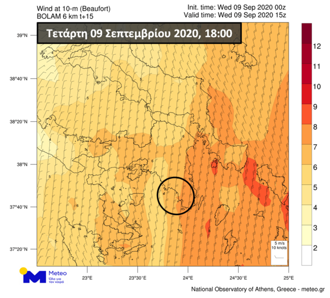 Χάρτης - Άνεμοι