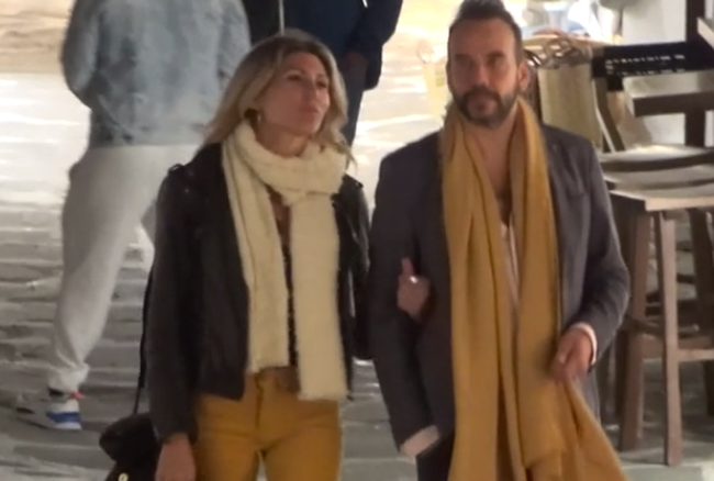 Πάνος Μουζουράκης: Η συντονισμένη εμφάνιση με την σύντροφό του στα κοσμικά Ματογιάννια