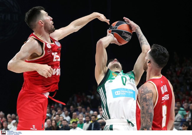 Νικητής ο Ολυμπιακός 97-93 με τον Παναθηναϊκό στον μικρό τελικό της... παρηγοριάς