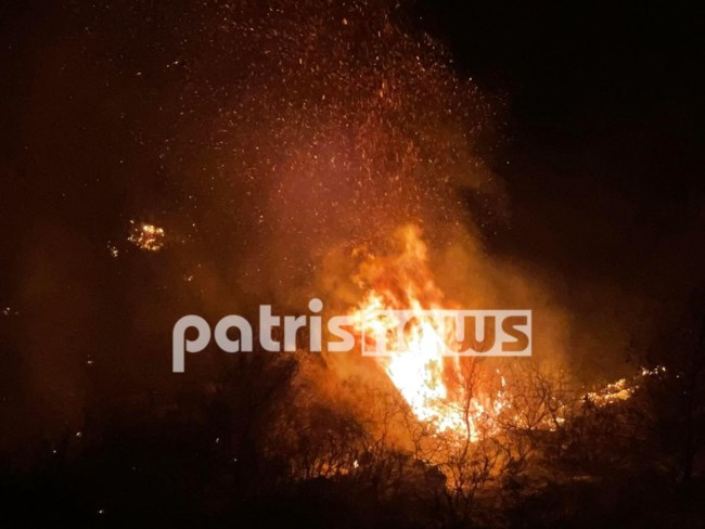 Χωρίς ενεργό μέτωπο η φωτιά στην Ηλεία: Μήνυμα από το 112 σε Κορυφή και Βροχίτσα για ετοιμότητα εκκένωσης