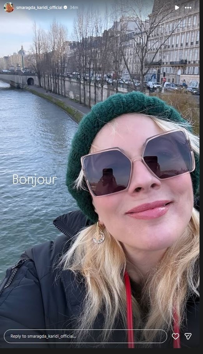 Σμαράγδα Καρύδη: Στη γαλλική πρωτεύουσα μετά από τον χωρισμό της από τον Θοδωρή Αθερίδη