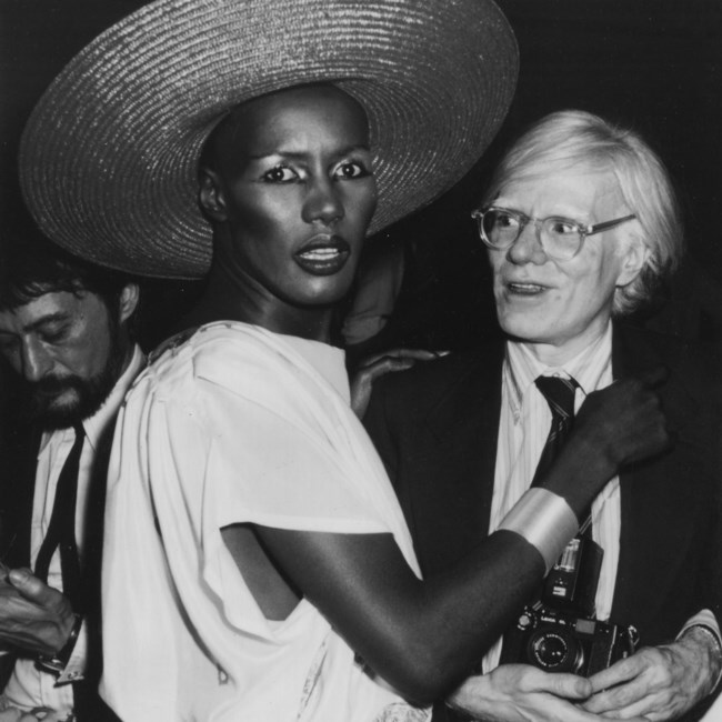Grace Jones, Andy Warhol at Studio 54
