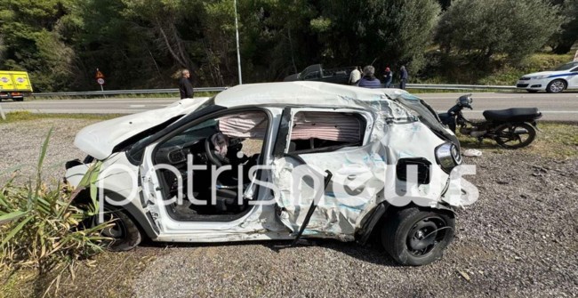 Σοβαρό τροχαίο στην Ηλεία με δύο τραυματίες - Με την εμπλοκή τεσσάρων οχημάτων
