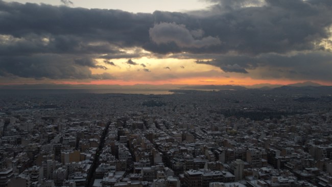 Χιόνια Αθήνα drone
