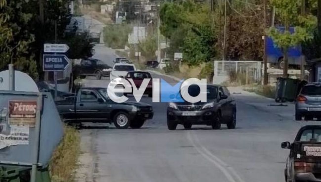 Τροχαίο ατύχημα στην Εύβοια: Αγροτικό συγκρούστηκε με ΙΧ και κατέληξε σε χωράφι - Γέμισε με λάδια ο δρόμος [εικόνες]