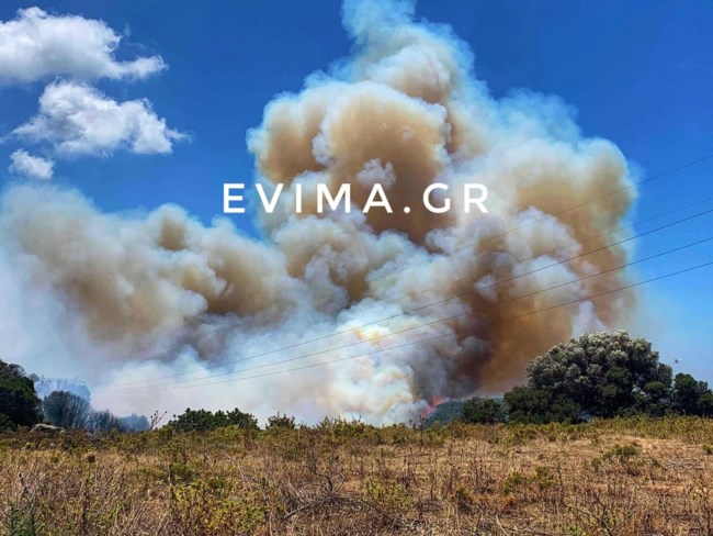 Εύβοια: Ανεξέλεγκτη η φωτιά στους Ραπταίους - Εκκενώνονται σπίτια στον οικισμό Δήλησο [εικόνες - βίντεο]