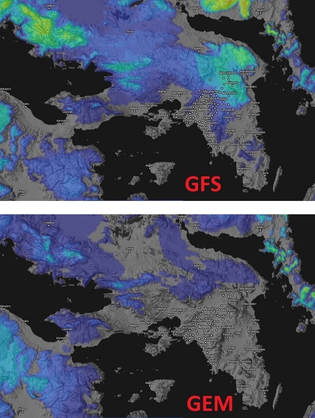 Καιρός: Κανονικό "θρίλερ" με το αν θα χιονίσει στην Αττική - Τα τελευταία προγνωστικά μοντέλα [χάρτες]
