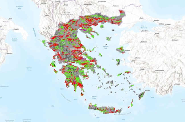 Ο σεισμικός χάρτης της Ελλάδας με νέα χαρτογράφηση: Βρέθηκαν 3.815 ίχνη ρηγμάτων, 2.000 τα ενεργά