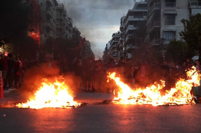 ολυμπιακος πανηγυρισμοι