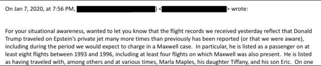 BBC: Αποκαλύψεις "φωτιά" για Τραμπ - Ταξίδεψε σε τουλάχιστον οκτώ πτήσεις με το ιδιωτικό τζετ του Επσταϊν