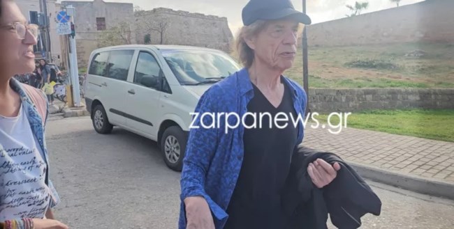 Στα Χανιά ο Μικ Τζάγκερ - Πώς απέφυγε να μιλήσει για τα γλυπτά του Παρθενώνα