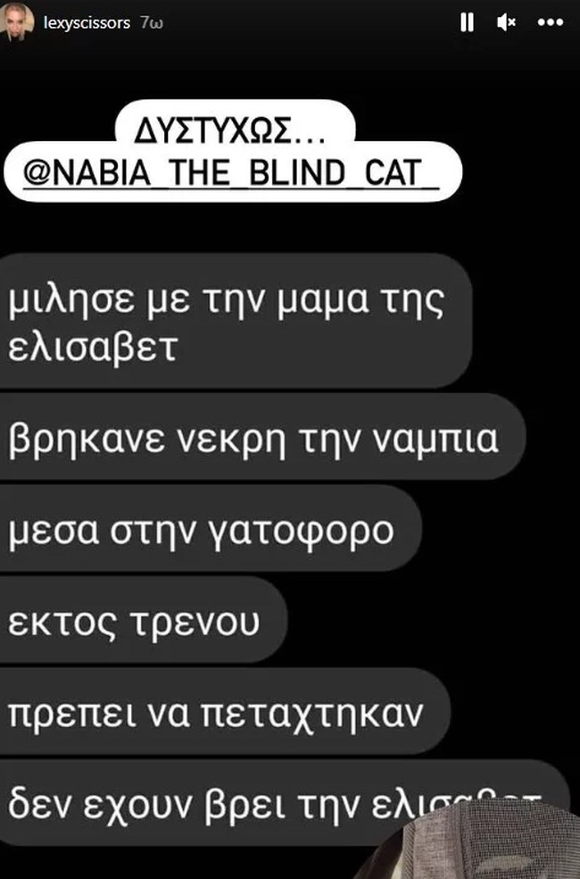 Τραγωδία στα Τέμπη: Δράμα με την 26χρονη σοπράνο και ηθοποιό - Βρήκαν νεκρή τη Νάμπια, την τυφλή γάτα της