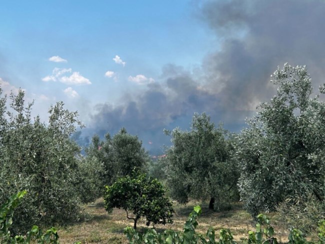 Φωτιά τώρα στη Μεγάλη Χώρα Αγρινίου