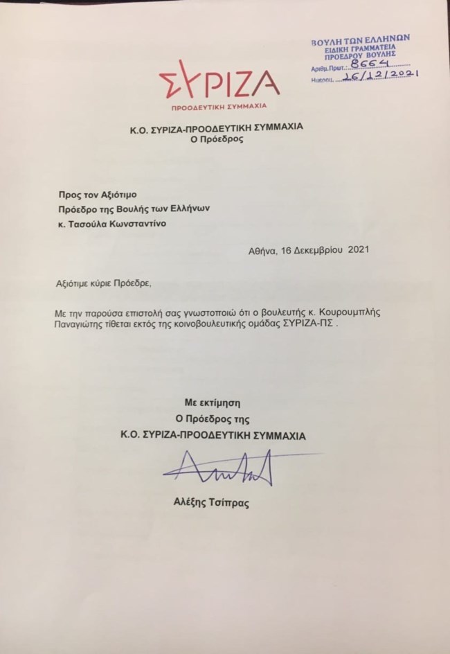 διαγραφη κουρουμπλη
