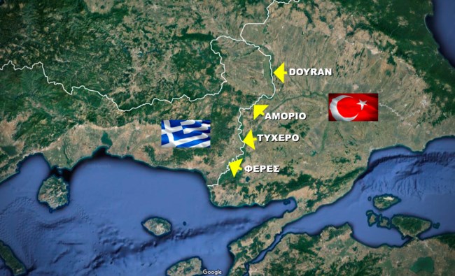 Χάρτης: Αυτά τα σημεία που επιλέγουν οι μετανάστες για να περάσουν στον Έβρο