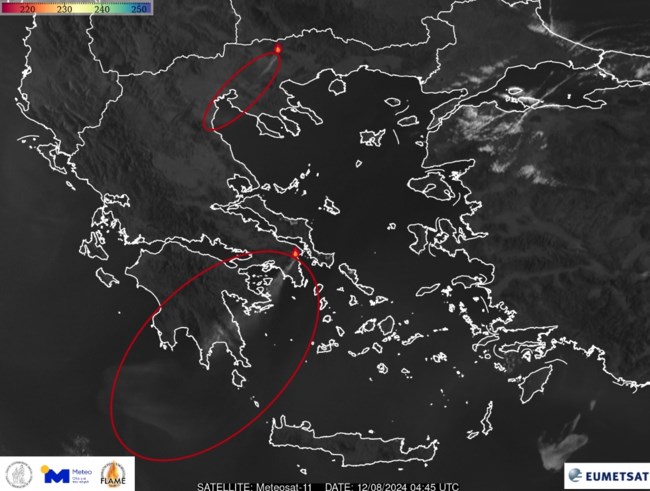 Φωτιά στην Αττική: Δορυφόρος του Copernicus καταγράφει την τεράστια έκταση της Wildfire
