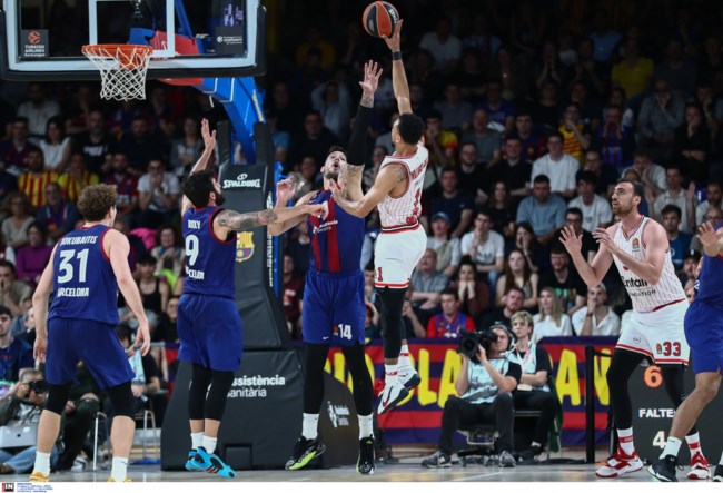 Μπαρτσελόνα-Ολυμπιακός 77-69: Οι Καταλανοί ισοφάρισαν τη σειρά σε 1-1 αλλά η συνέχεια δίνεται στον Πειραιά