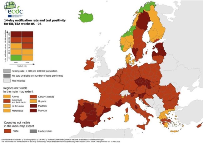 Κορονοϊός-ECDC: Παρελθόν το "πράσινο" - Η χώρα έγινε "πορτοκαλί" - Στο "κόκκινο" Στερεά Ελλάδα, Εύβοια και Aχαΐα {Χάρτες]