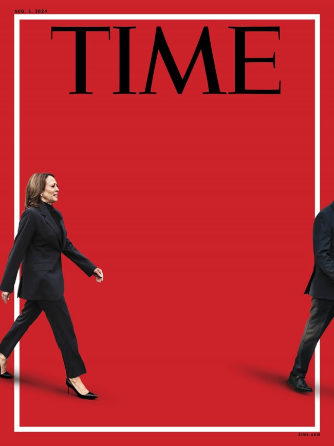 Time: Ο Τζο Μπάιντεν φεύγει, η Καμάλα Χάρις έρχεται - Το δυνατό εξώφυλλο σε κατακόκκινο φόντο