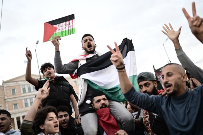 Συγκέντρωση υπέρ Παλαιστινίων