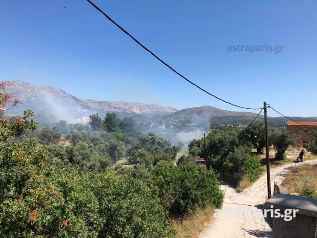 Χίος: Σε ύφεση η φωτιά στη Χίο- Στη περιοχή του hotspot της ΒΙΑΛ