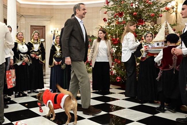 Με στολή Άγιου Βασίλη ο Πίνατ - Άστραψαν τα φλας των φωτορεπόρτερ [εικόνες]