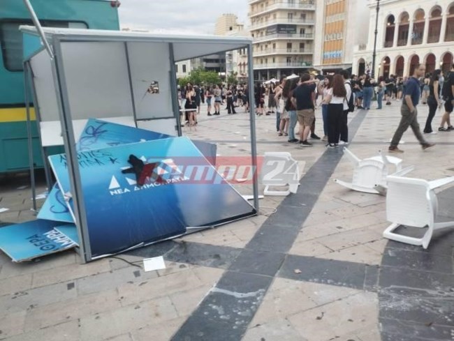 Αντιεξουσιαστές έσπασαν τα εκλογικά περίπτερα της ΝΔ σε Πάτρα και Χανιά - "Δεν τους φοβόμαστε, δεν πτοούμαστε"