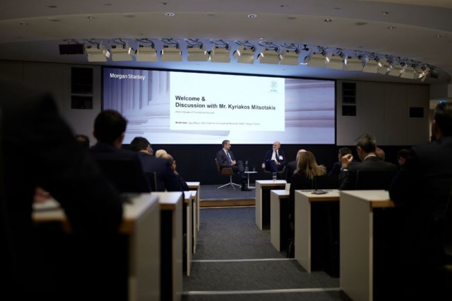 Συζήτηση Μητσοτάκη με τον αντιπρόεδρο της Morgan Stanley στο Λονδίνο: Έχουμε ισχυρή εντολή για μεταρρυθμίσεις
