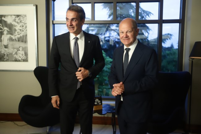 Θεσσαλονίκη: Τετ α τετ Μητσοτάκη και Σολτς - Δεύτερη συνάντηση μέσα σε 15 μέρες