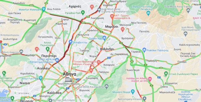 Μποτιλιάρισμα στους δρόμους της Αθήνας – Ακινητοποιήθηκε βυτιοφόρο στην Αττική Οδό