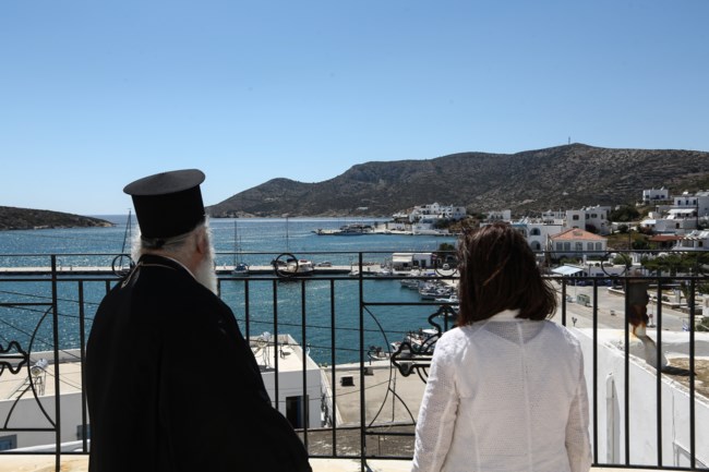Στους Λειψούς η Κατερίνα Σακελλαροπούλου - Ανακηρύχθηκε επίτιμη δημότης [Εικόνες]