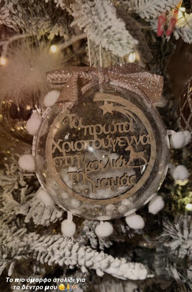 Κατερίνα Καινούργιου: Το τρυφερό στολίδι στο χριστουγεννιάτικο δέντρο για το μωράκι της
