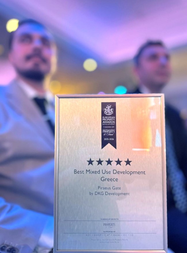 Η DKG Development τιμήθηκε με το βραβείο "Best Mixed-Use Development" στα International Property Awards 2025