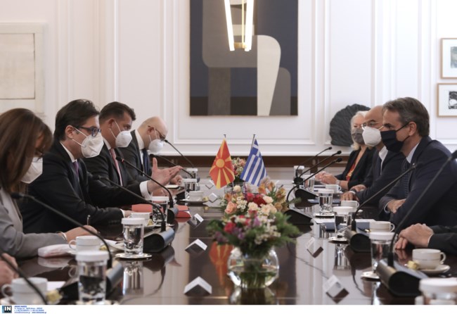 Μητσοτάκης: Συνεπή εφαρμογή της Συμφωνίας των Πρεσπών για ένταξη στην ΕΕ - Πενταρόφσκι: Η Ελλάδα ένθερμος υποστηρικτής μας