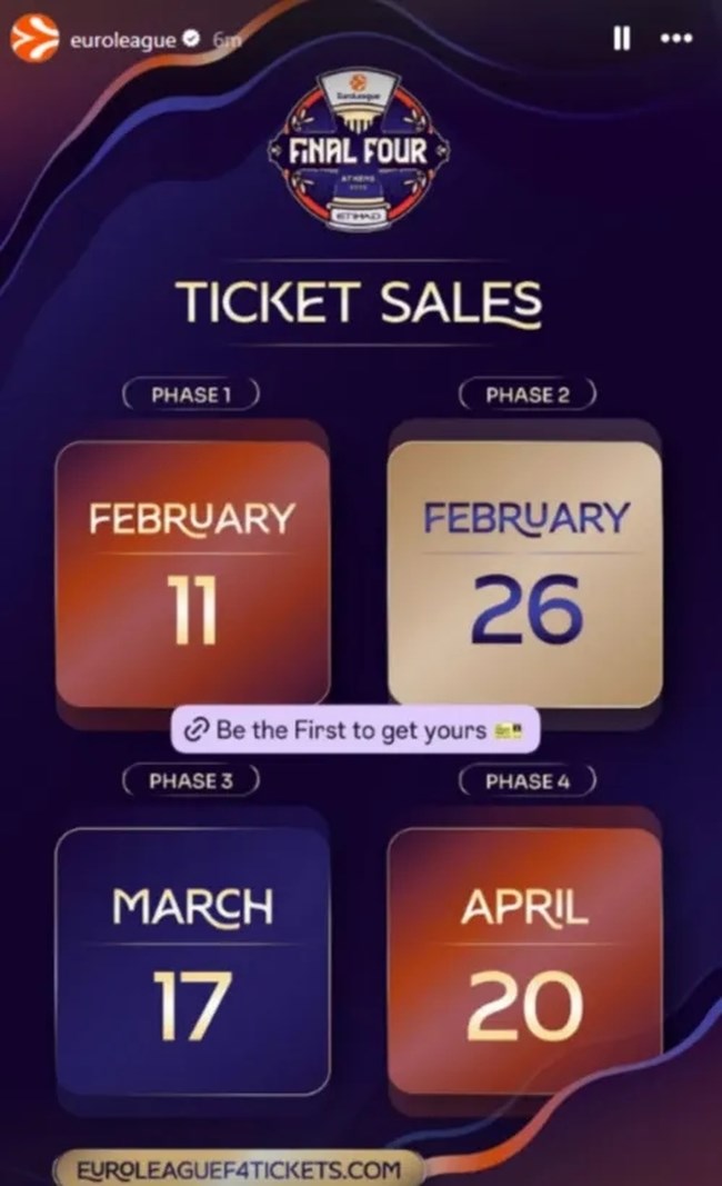 Euroleague Final Four 2026: Πότε κυκλοφορούν τα εισιτήρια - Πώς μπορείτε να τα προμηθευτείτε