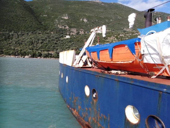 προσάραξη πλοίου Λευκάδα