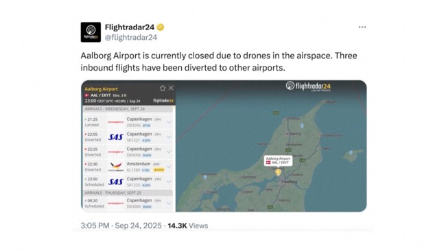 "Υβριδική απειλή, μοιάζει με έργο επαγγελματία": Σε συναγερμό η Δανία μετά την εμφάνιση drones πάνω από αεροδρόμια