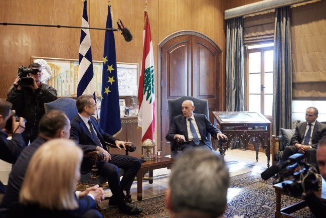 Στη Βηρυτό ο Κυριάκος Μητσοτάκης: "Βρίσκομαι εδώ, για να δείξω την ισχυρή δέσμευσή μας στη χώρα σας" [εικόνες]