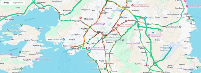 Κυκλοφοριακό "κομφούζιο" στην Αθήνα: Μποτιλιάρισμα σε Κηφισό και κέντρο της Αθήνας