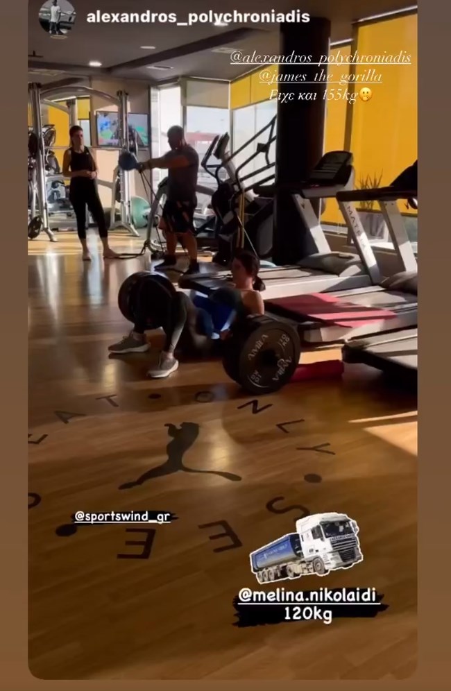 Μελίνα Νικολαΐδη: Γυμνάζεται σηκώνοντας μπάρα με 120 κιλά και όλοι μένουν άφωνοι