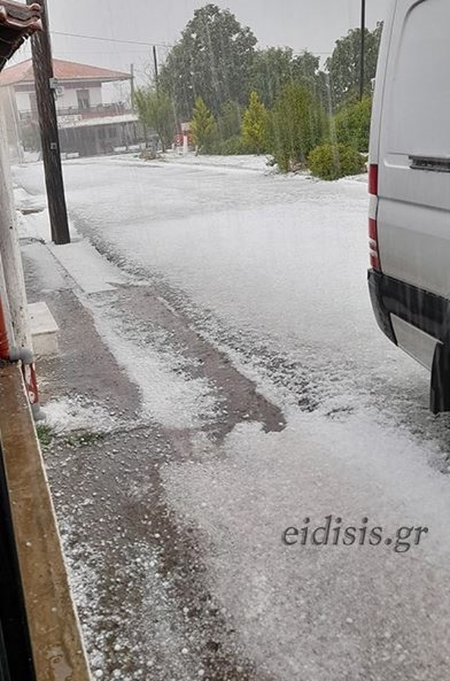 Ισχυρή χαλαζόπτωση σε περιοχές του Κιλκίς [εικόνες - βιντεο]